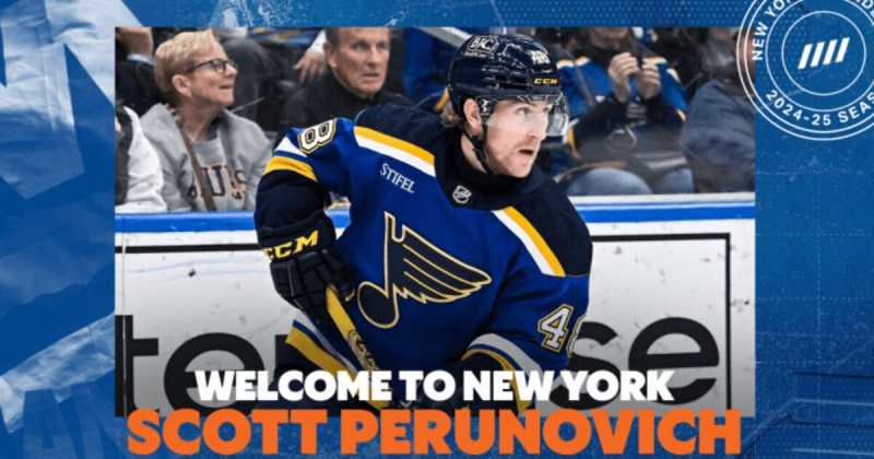 «Айлендерс» выменяли защитника Перуновича у «Сент-Луиса» на условный выбор в 5-м раунде драфта