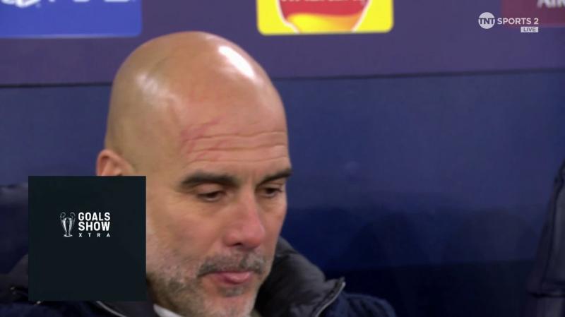 Гвардиола расчесал себе лоб в 1-м тайме матча с &laquo;Брюгге&raquo; и получил желтую за споры с судьей во 2-м